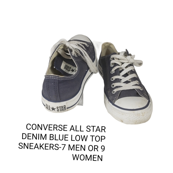 Converse All Star Denim Blue Sneakers 7 Men/ 9 Wom